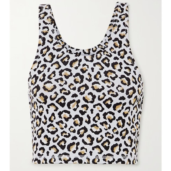 THE UPSIDE Cropped Leopard Jacquard Knit Tank sz XS - Picture 1 of 9
